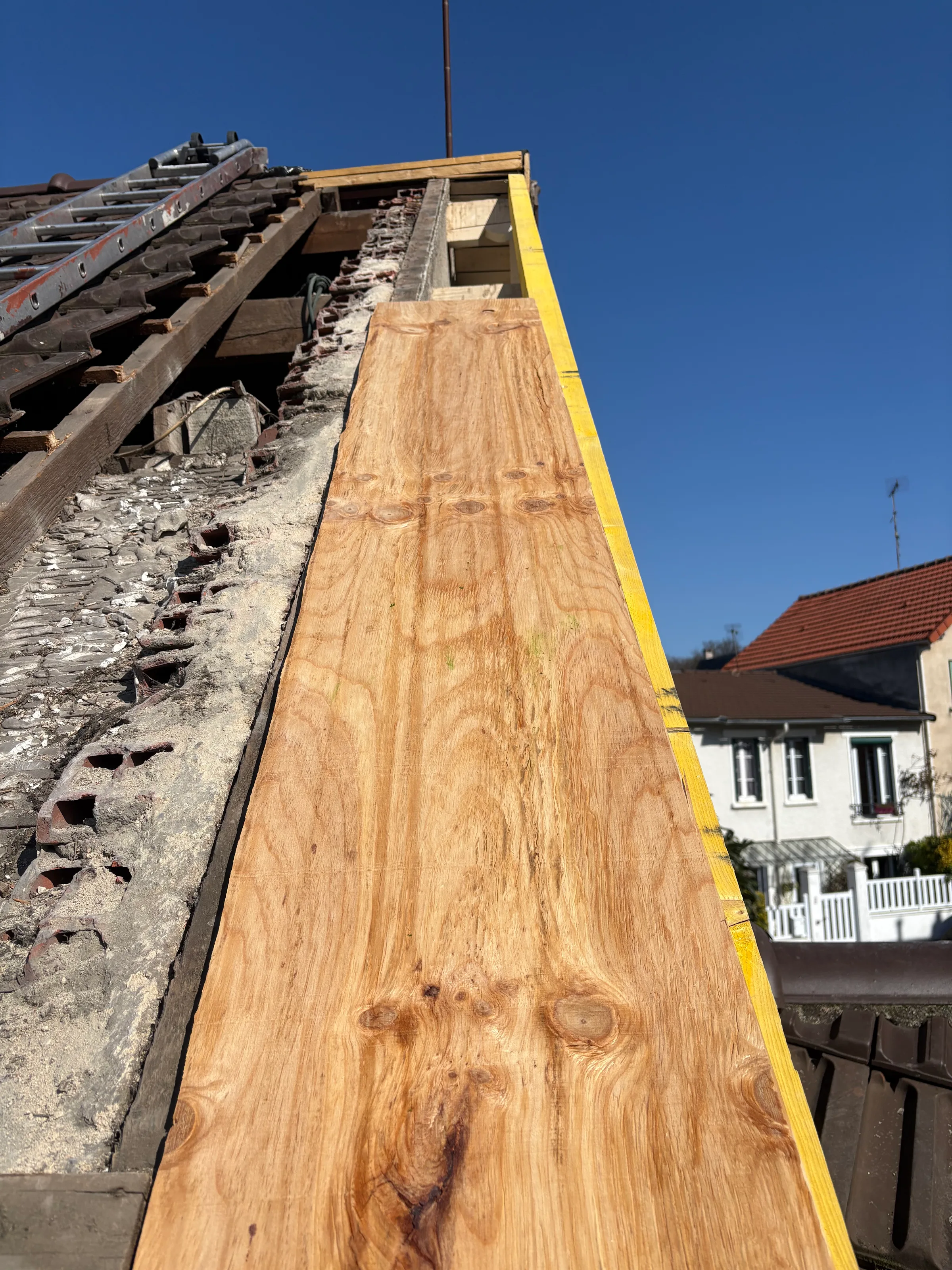 Artisan couvreur Franck Reno en chantier